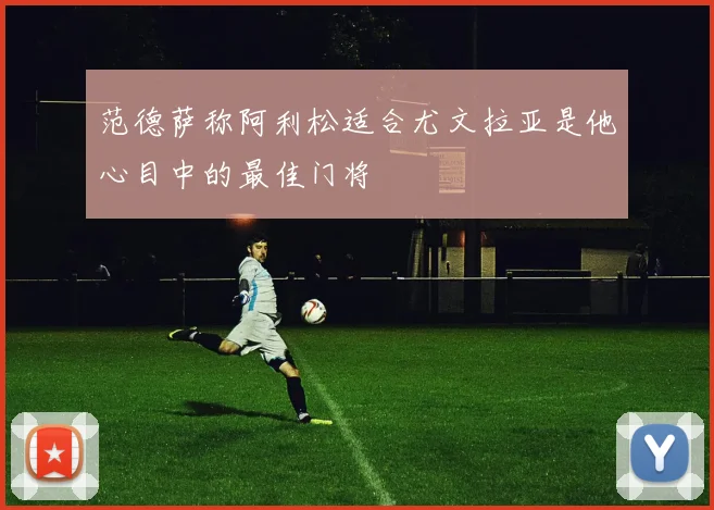 范德萨称阿利松适合尤文拉亚是他心目中的最佳门将